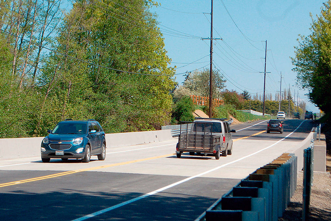 PHOTO: McDonald Creek bridge on Old Olympic Highway reopens to traffic