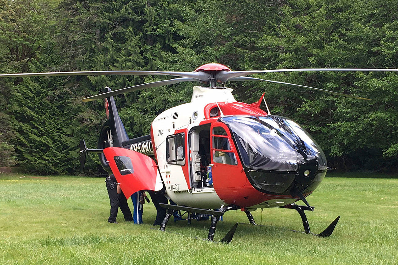 Truck-motorcycle wreck west of Lake Crescent sends man to Seattle hospital