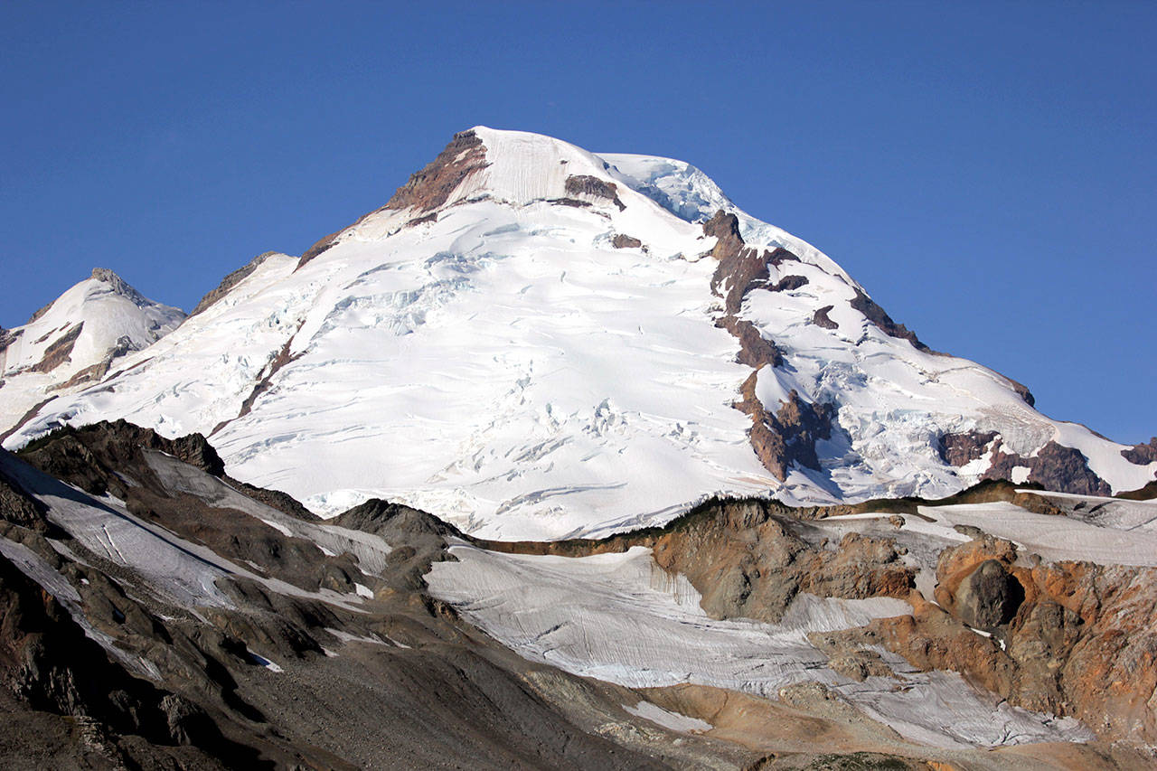 In this Aug. 7, 2015, file photo, Mount Baker is visible during a clear morning. (The Associated Press)