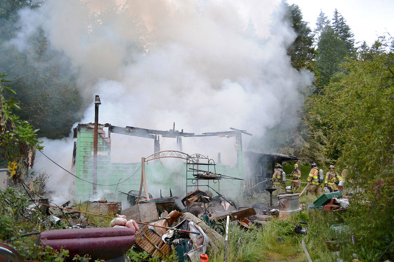 East Jefferson Fire Rescue and other companies responded to a 5:08 a.m. fire which totally destroyed a Port Hadlock home. (East Jefferson Fire Rescue)