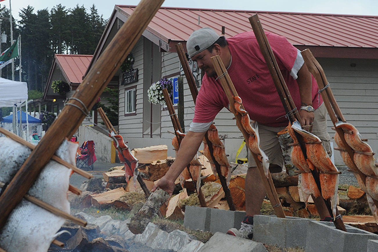 PHOTO: Smokin’ salmon at Quileute Days celebration