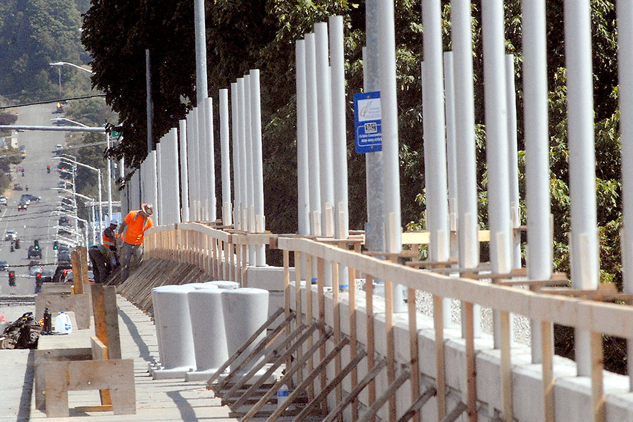 Bridge barrier work underway in Port Angeles