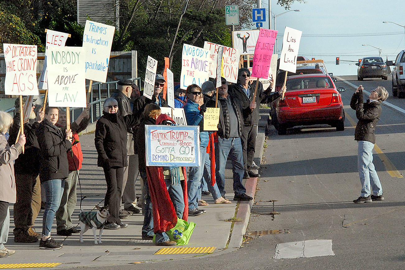 PHOTO: Protesting Trump policies in Port Angeles