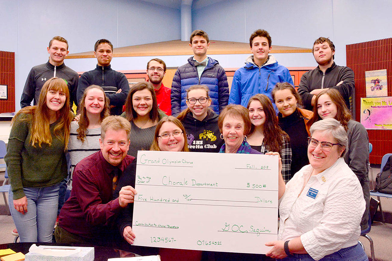 PHOTO: Sequim High School Choir given donation