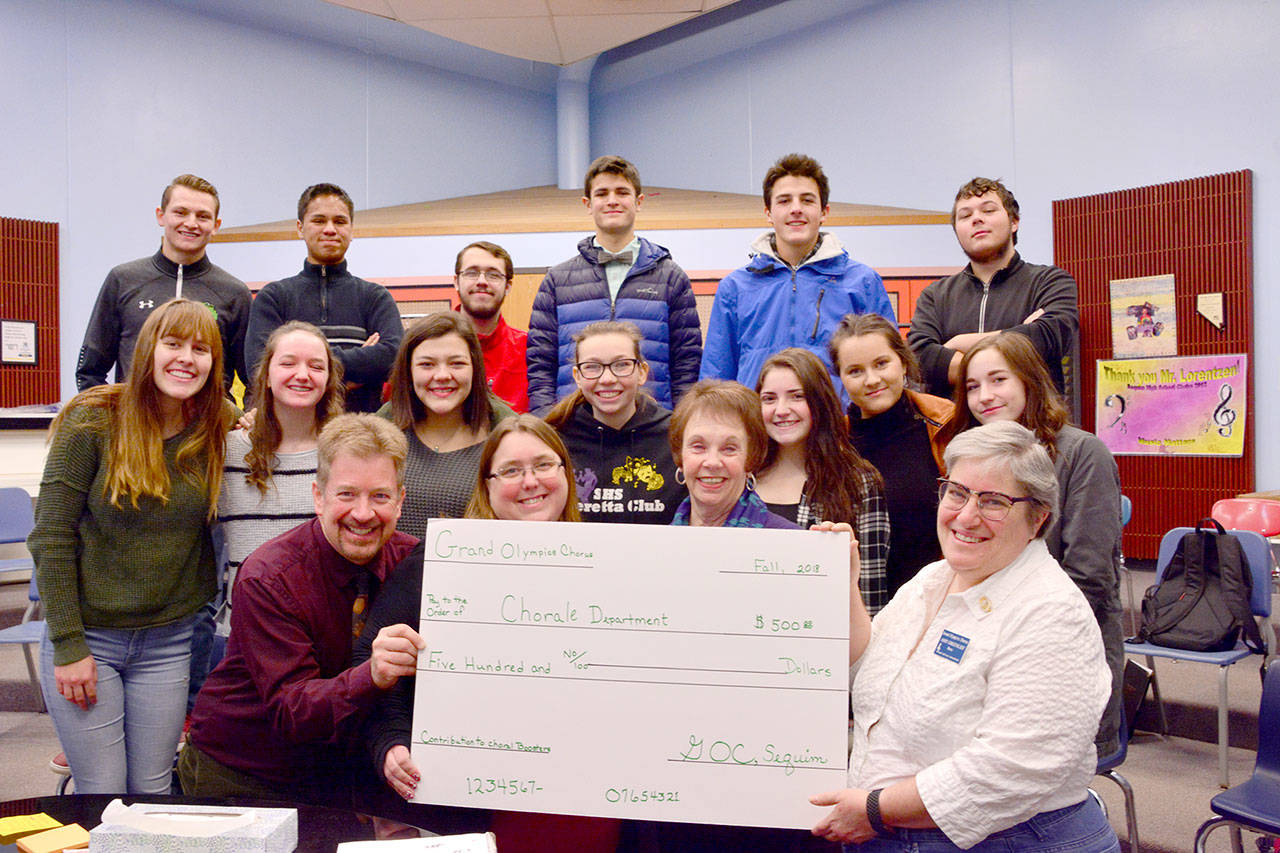 PHOTO: Sequim High School Choir given donation