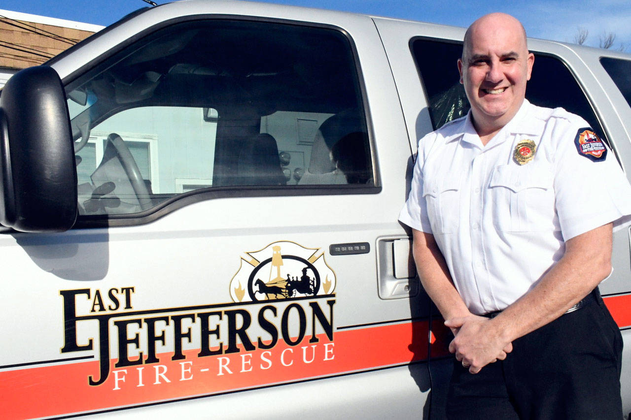 Pete Brummel has been named East Jefferson Fire-Rescue assistant chief with a focus on training and operations duties for the department. A Chimacum resident, Brummel was recently in the training division of Eastside Fire & Rescue in Issaquah. (Jeannie McMacken/Peninsula Daily News)