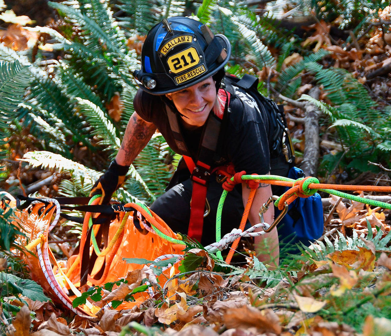 Margie Brueckner was awarded the career Firefighter/Paramedic of the Year award by Clallam County Fire District 2 during its annual awards ceremony Saturday in Port Angeles. (Clallam County Fire District 2)