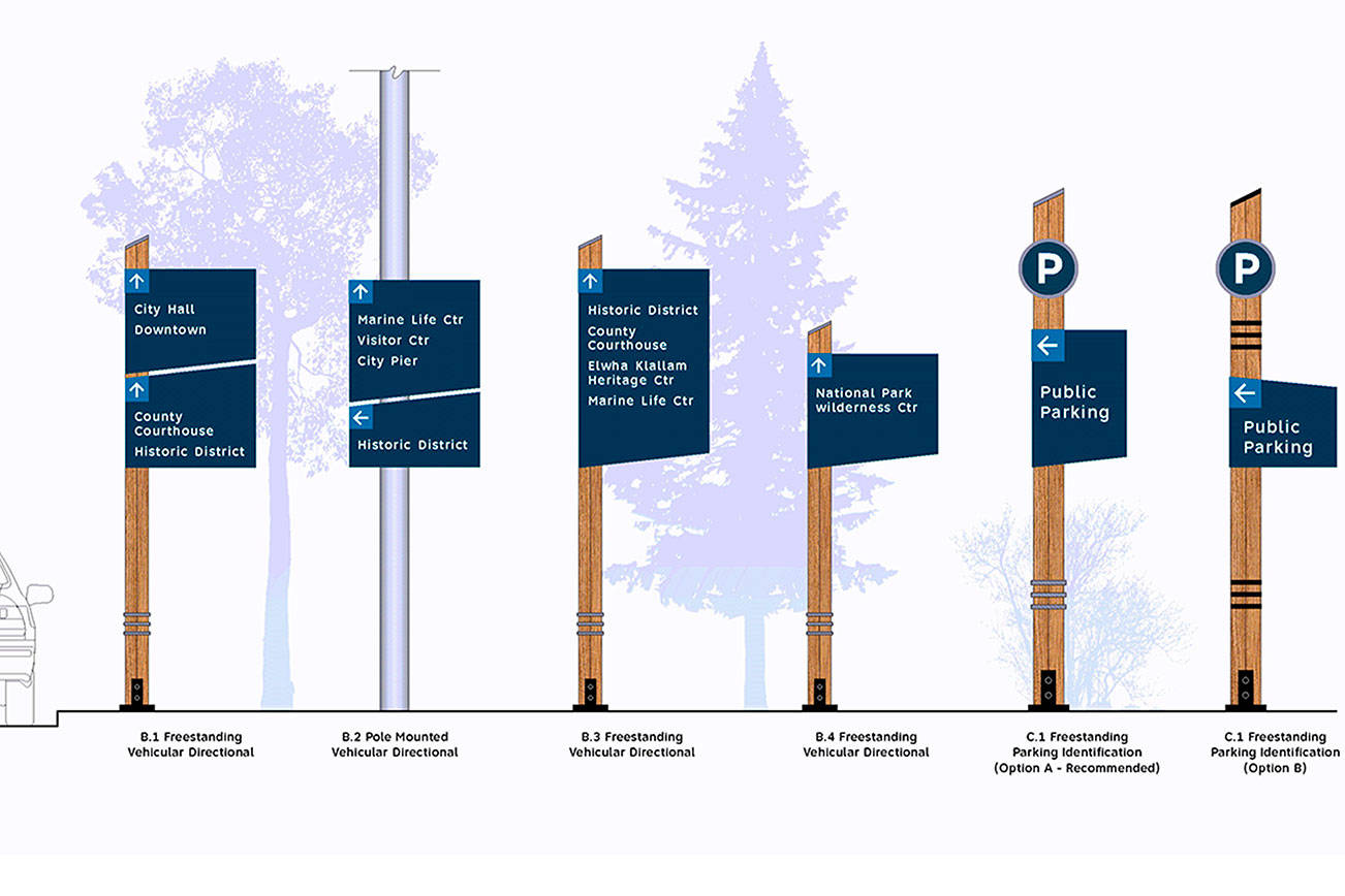 Port Angeles council approves wayfinding sign design