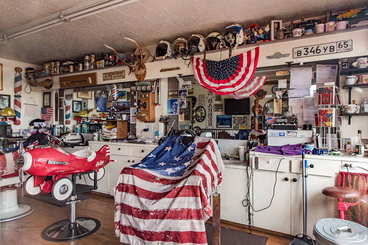 Kirby’s Barbershop remains a long-time tenant of the Sequim VFW, and if the building is sold, the barbershop space would be also.