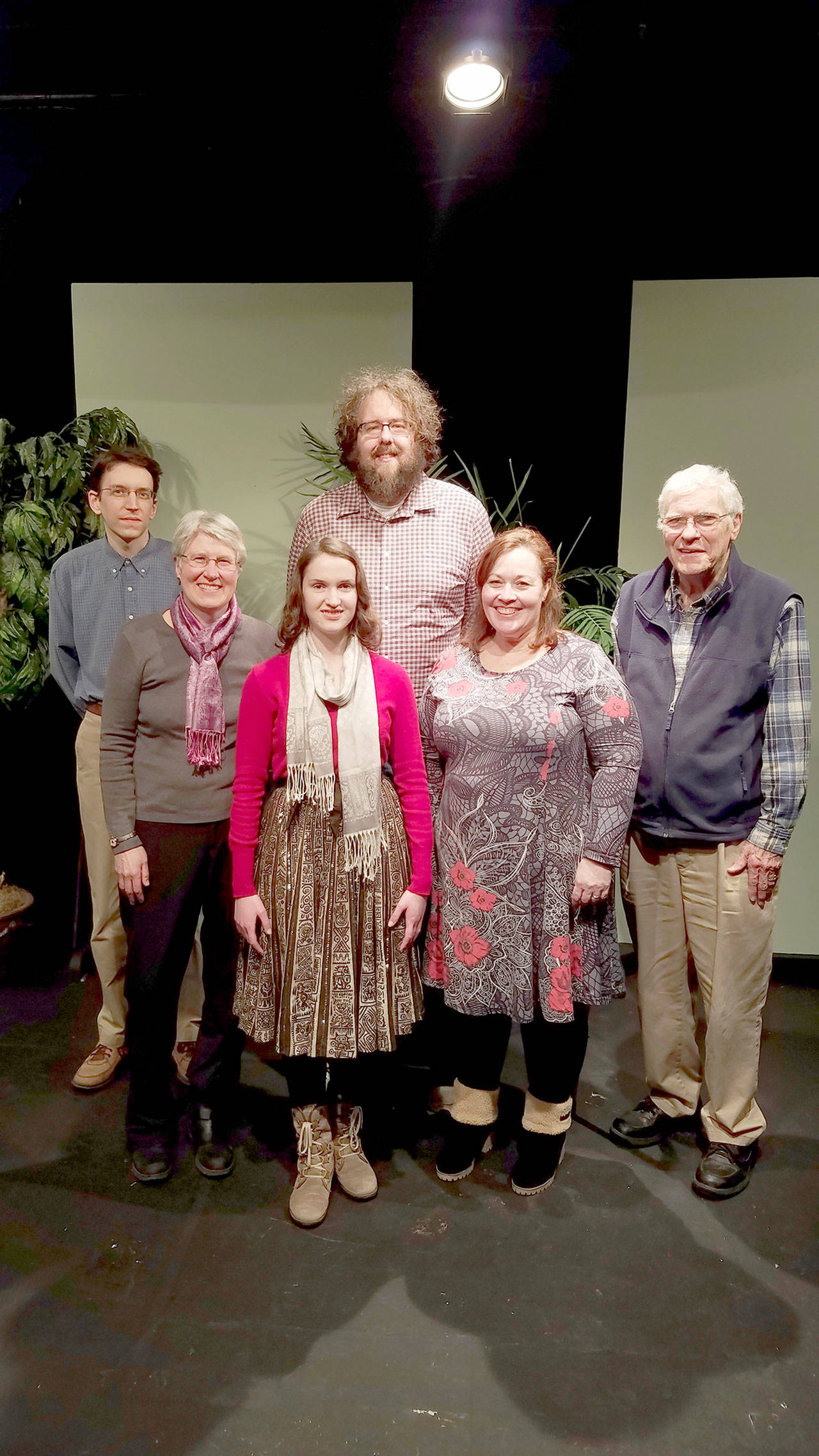 Port Townsend’s PlayFest starts with Locals Weekend, featuring one-act plays by, from left, Doug Given, Deborah Wiese, Christopher Clow, Lillie Moses, Kimberly Hinton and David Hundhausen. (Key City Public Theatre)