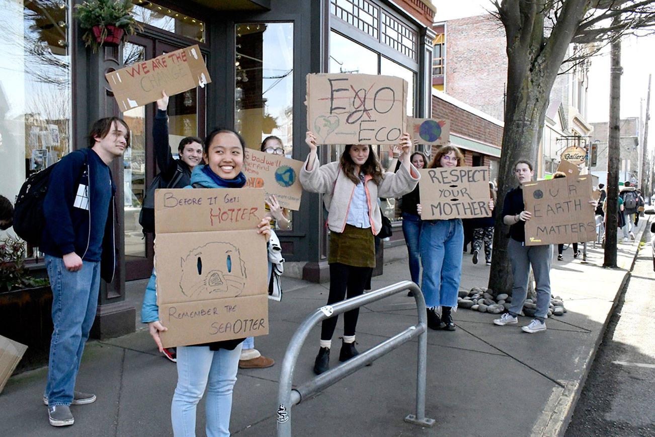 PHOTO: Port Townsend students protest for change