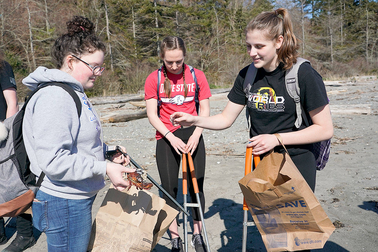 PHOTO: Silverdale teens visit Port Townsend for beach cleanup