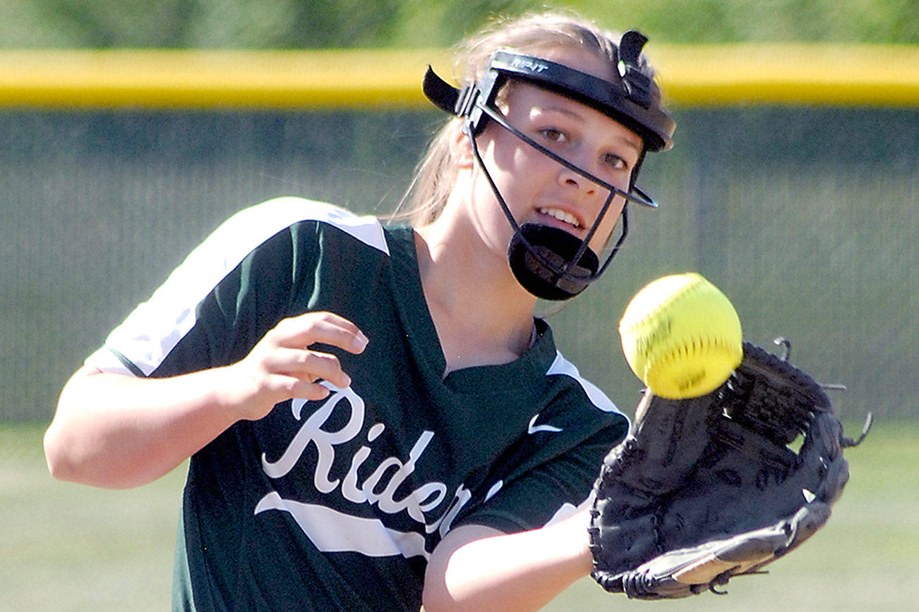 SOFTBALL: Port Angeles’ Hope O’Connor throws a perfect game