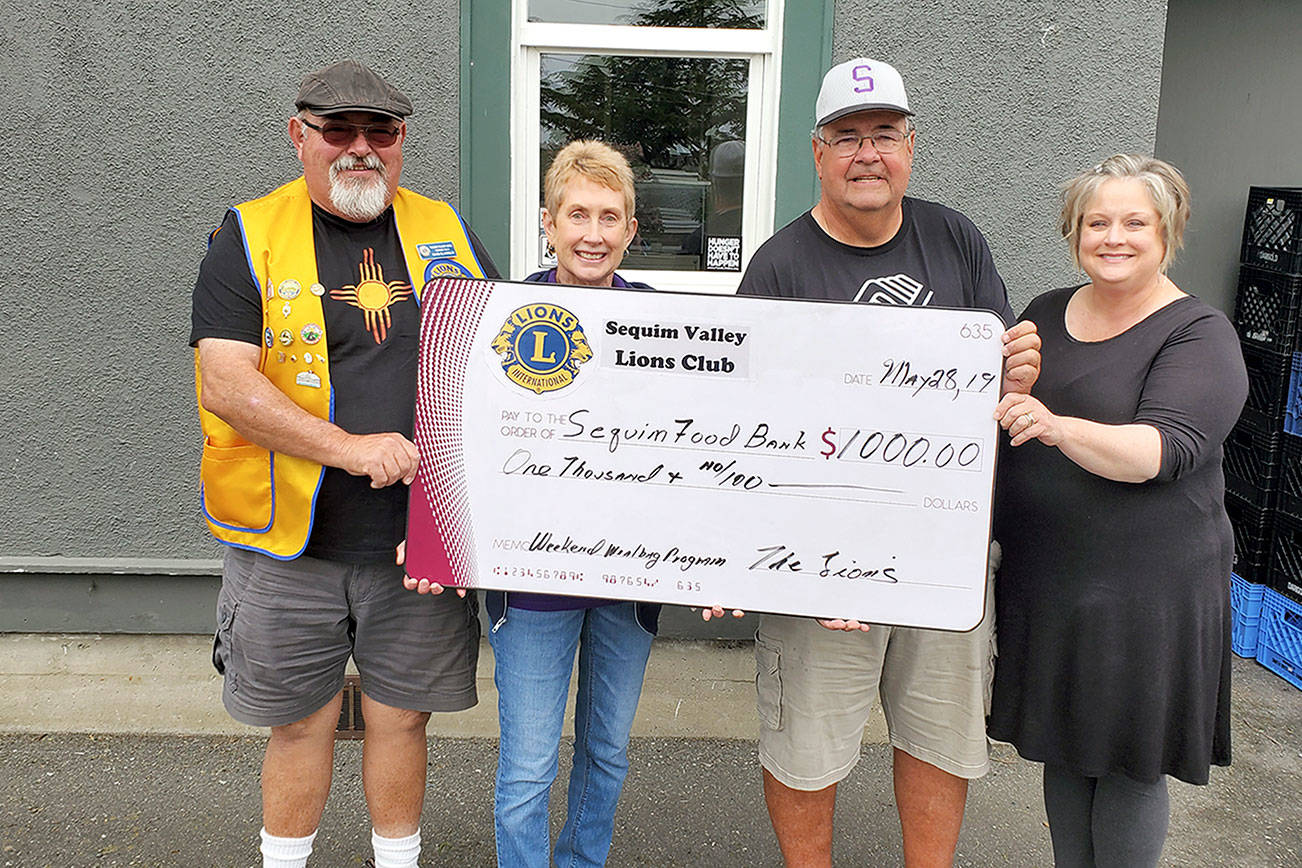 PHOTO: Sequim Food Bank presented $1,000 check