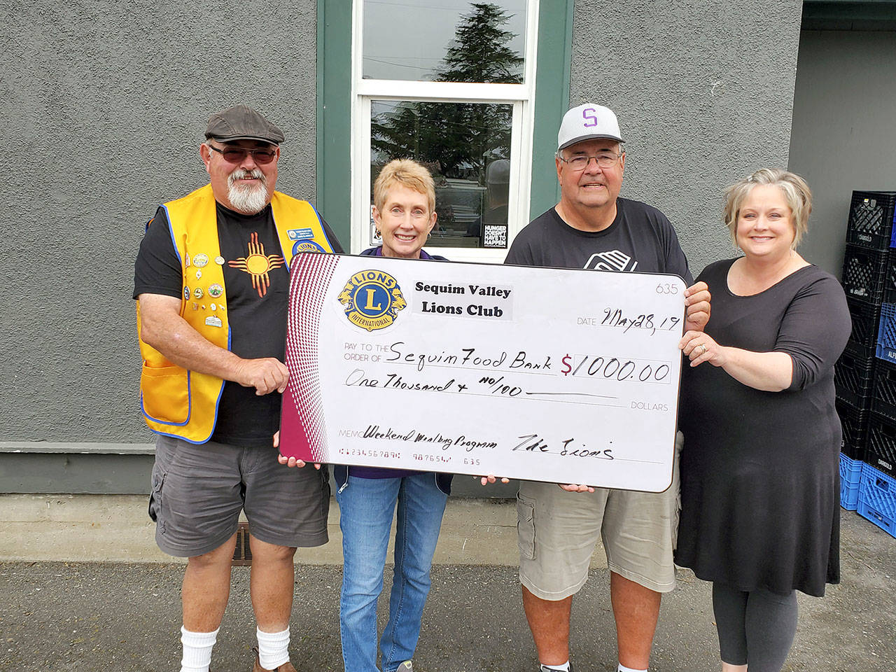 PHOTO: Sequim Food Bank presented $1,000 check