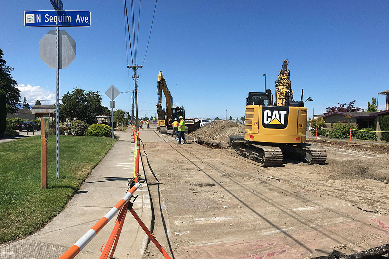 City officials anticipate Fir Street construction by Sequim schools costing nearly $4 million in 2020 as one of its major projects for the city’s six-year Capital Improvement Program. (Matthew Nash/Olympic Peninsula News Group)