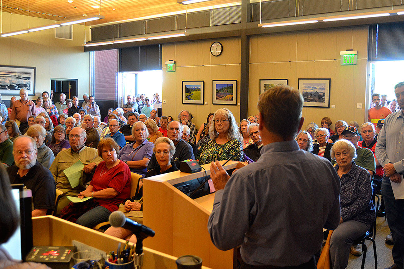 Sequim community members rally at city against addiction-treatment facility