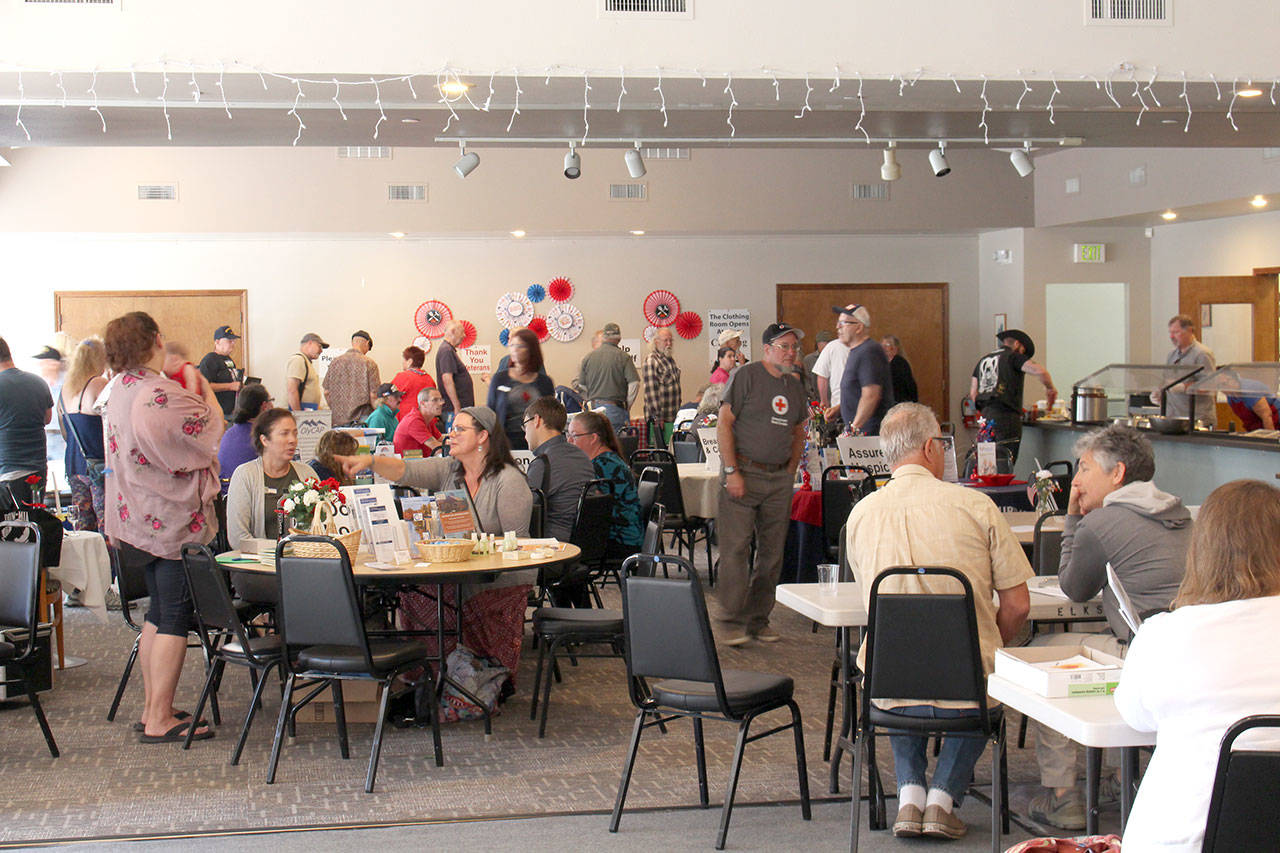 Voices for Veterans hosted its second Stand Down event this year at the Elks Lodge in Port Townsend on Monday morning. Veterans were able to get access to resources they need to be successful. (Zach Jablonski/Peninsula Daily News)