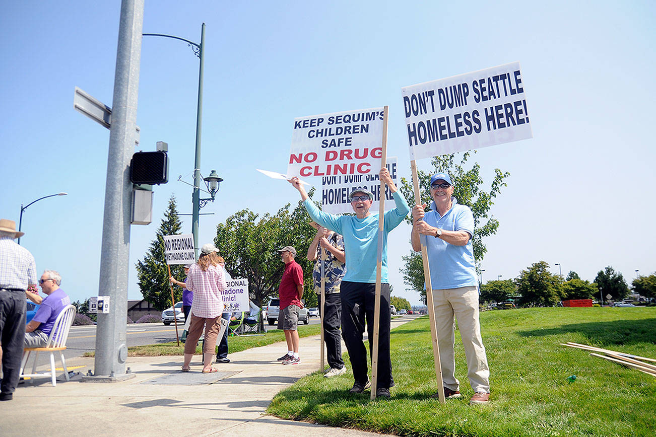 PHOTO: Protestors take to Sequim street over facility concerns