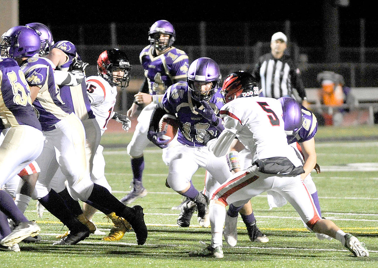 Sequim’s Taig Wiker ran for a team-high 1,121 yards and 12 touchdowns as a sophomore last season. Wiker will be taking over at quarterback for the record-setting Riley Cowan this fall. (Michael Dashiell/Olympic Peninsula News Group)