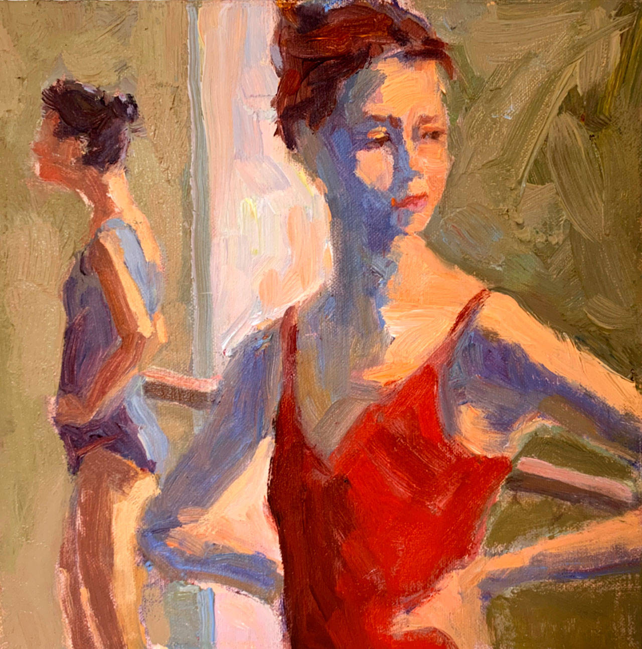 “Before the Dance” by Jeanne Edwards of Port Angeles is among nearly 100 works in “The Power of Small Things” show at the Port Angeles Fine Arts Center.