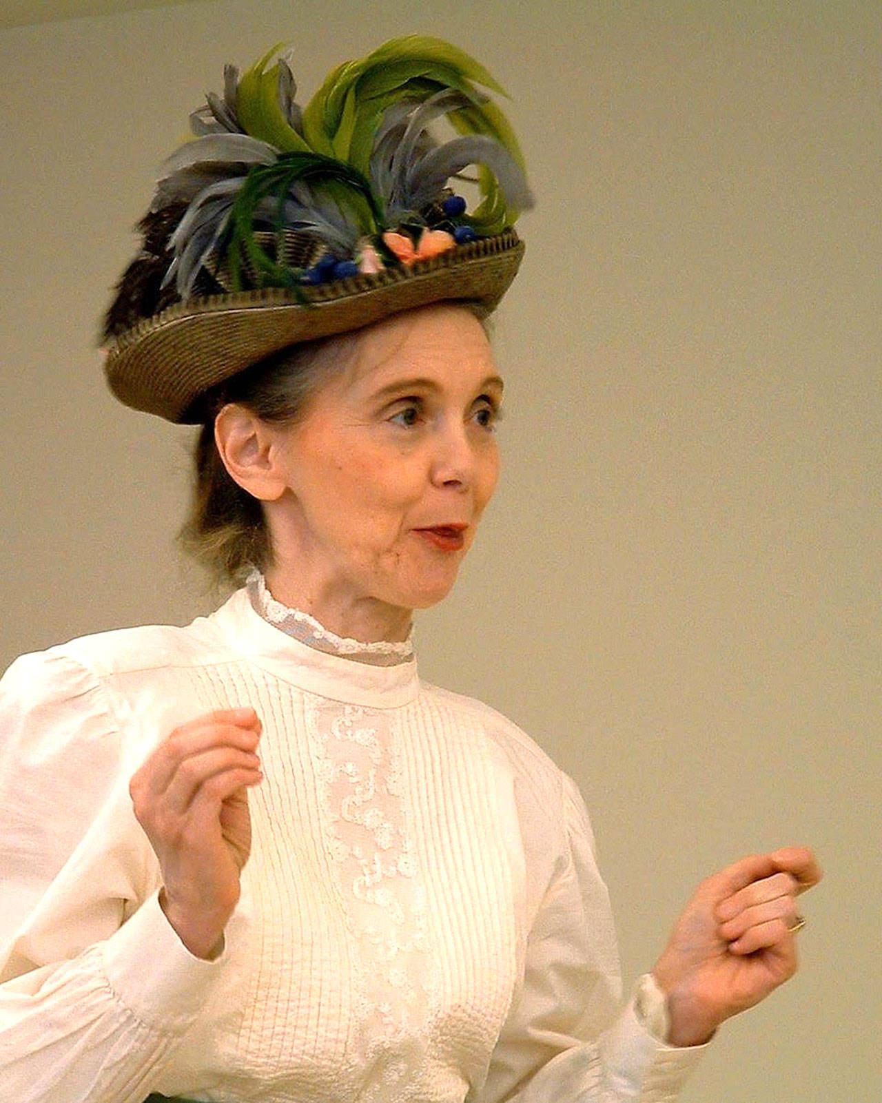 Seattle performer Barbara Callander will appear in “Marching to Victory,” Key City Public Theatre’s production marking the 99th anniversary of U.S. women’s suffrage Monday, Aug. 26.