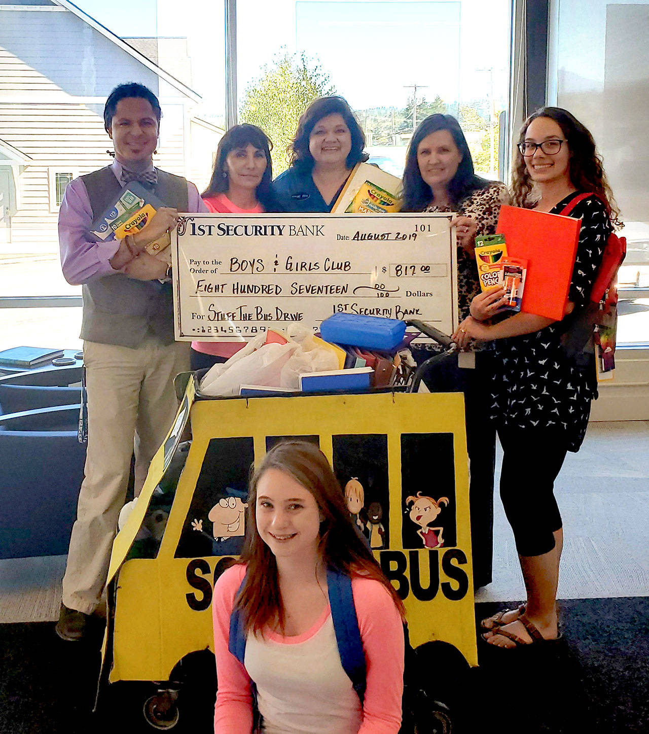 PHOTO: 1st Security Bank donates to Boys and Girls Clubs of the Olympic Peninsula