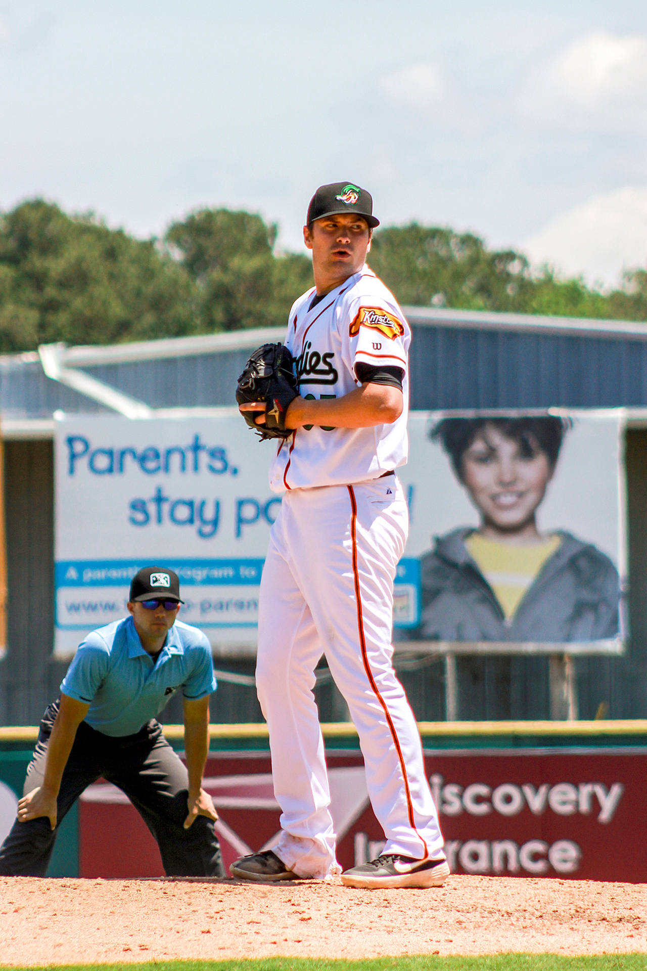 Courtesy Down East Wood Ducks Port Angeles product Cole Uvila added a curve to his big fastball and switched to pitching out of the stretch full-time this season with the Class-A Advanced Down East Wood Ducks.