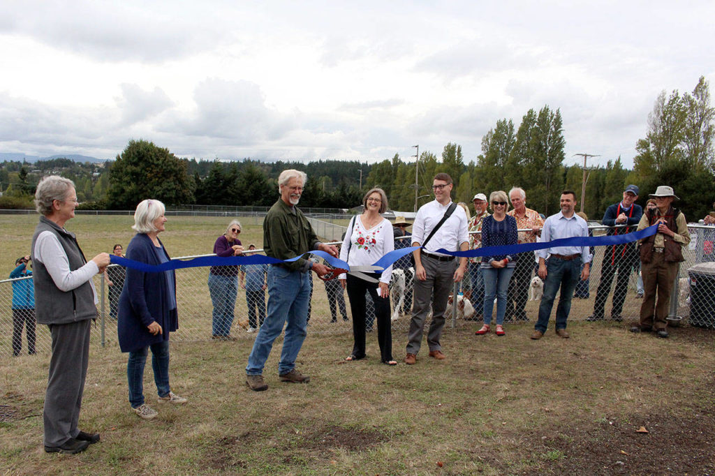 PHOTO: Dog park official opening | Peninsula Daily News