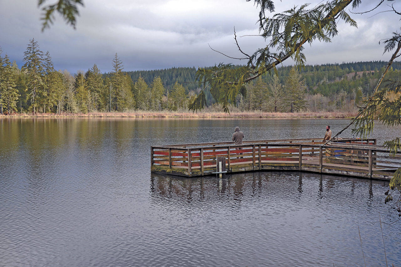 Lake Leland in Jefferson County is among the lakes studied in an effort to determine how strongly the Pacific Northwest shook during major earthquakes in the past. (Laura Foster/Peninsula Daily News)