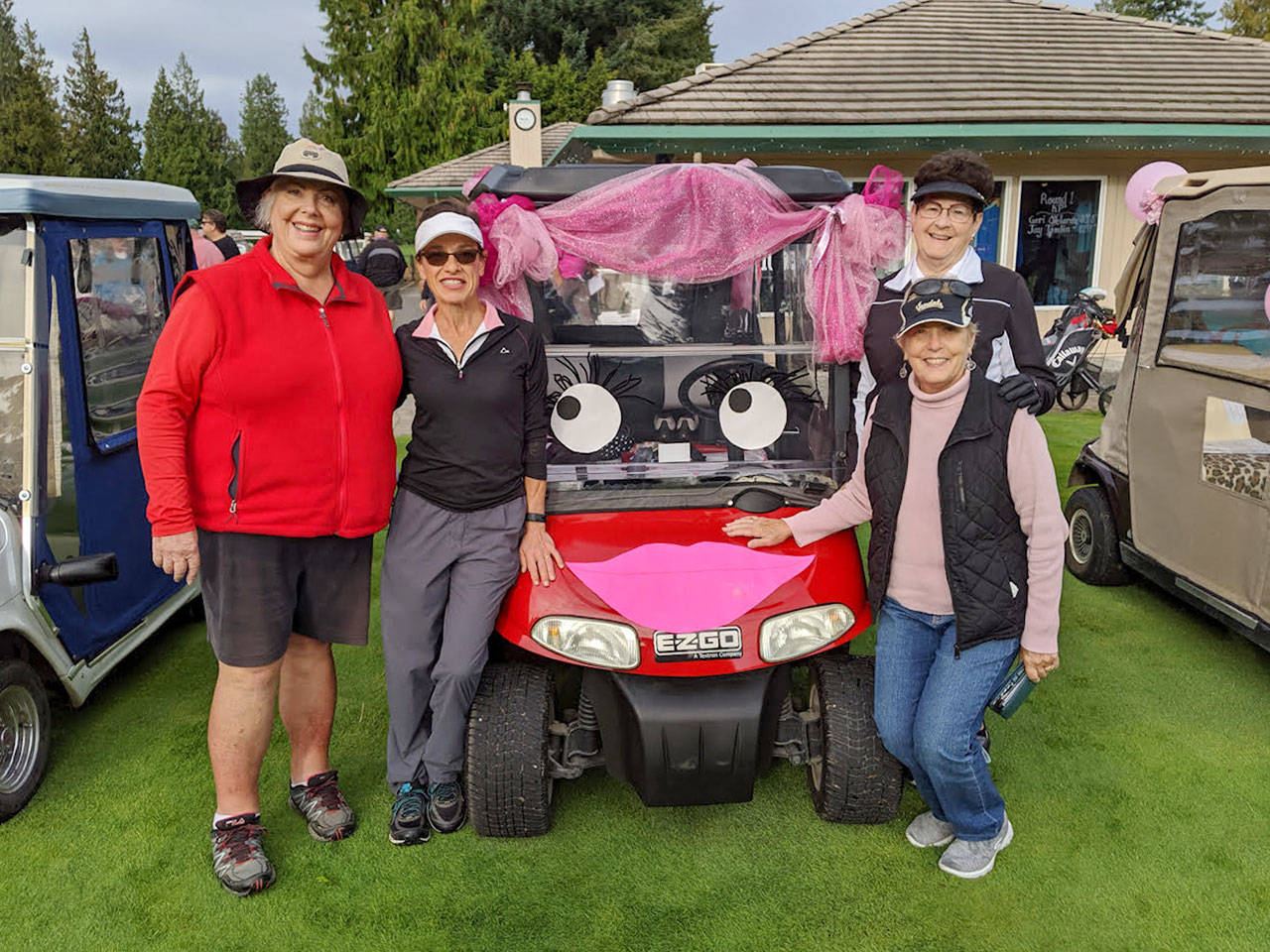 Celebrating a successful 2019 Drive for the Cure golf tournament are, from left, Bobbie Piety, Marine Hirschfeld, Judy Nordyke and Dorene Berard. Submitted photo