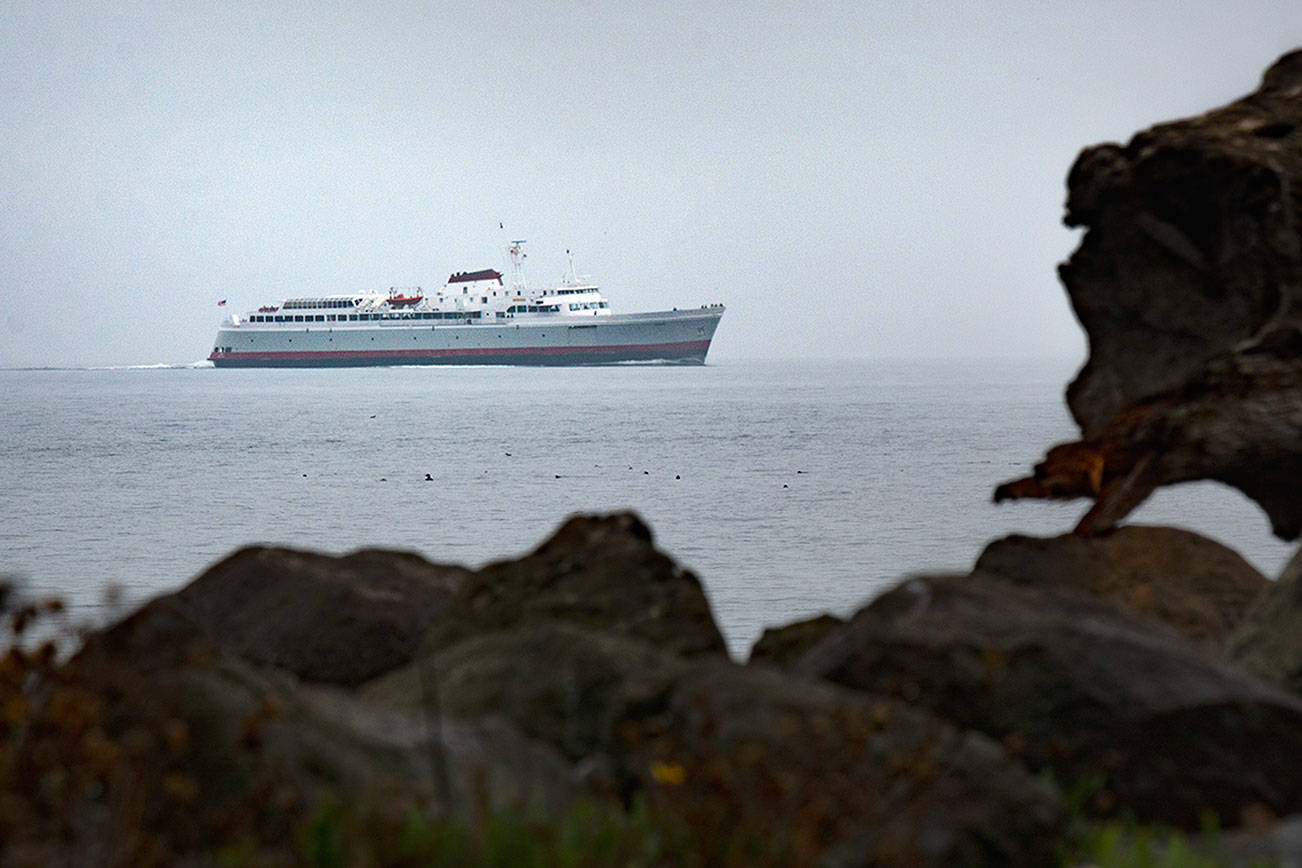 Traveling through misty waters in Port Angeles