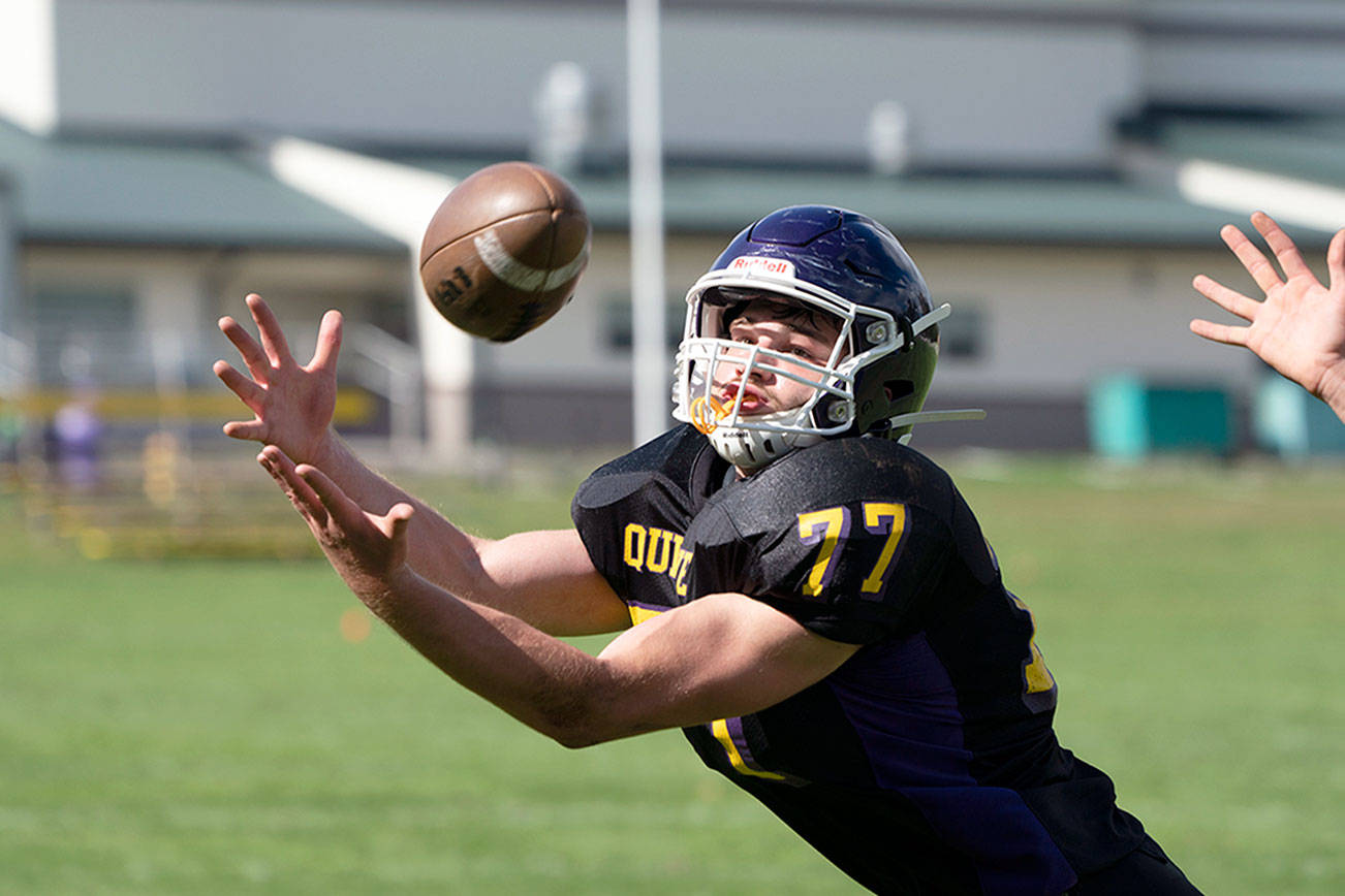 STATE FOOTBALL: Quilcene’s Budnek manning many positions