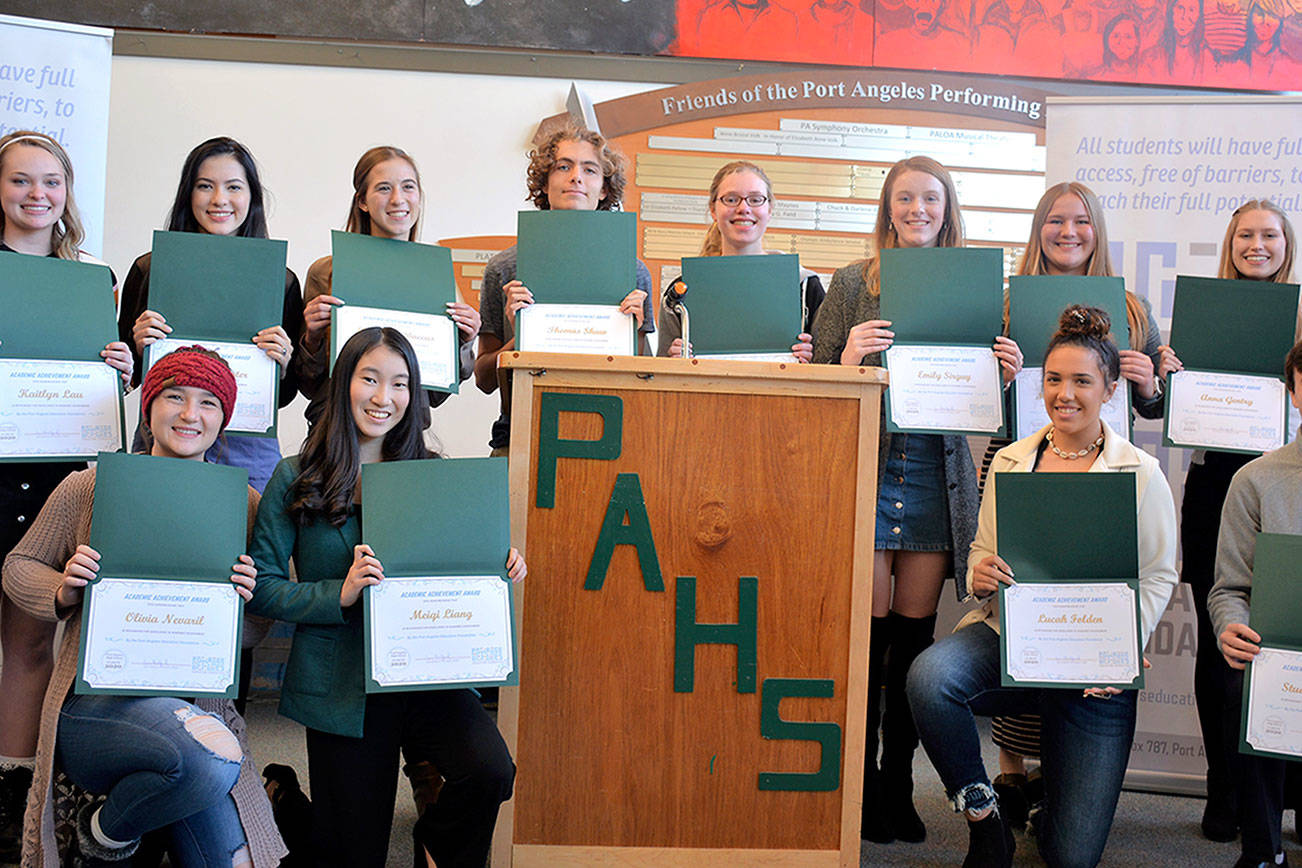 Port Angeles High School students honored for academic achievements