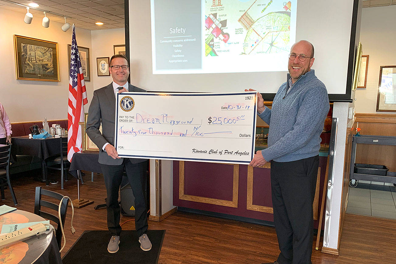 Kiwanis Club of Port Angeles makes Dream Playground donation