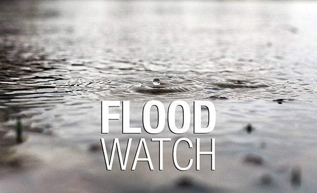 National Weather Service issues area flood watch