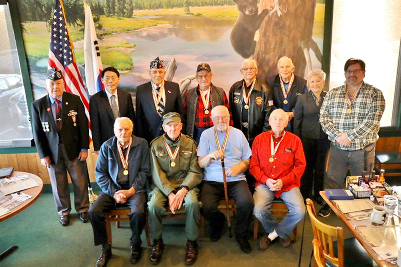 Republic of Korea presents nine peace medals to Clallam County veterans