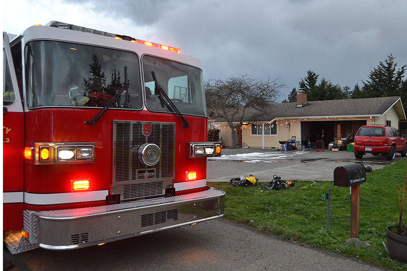 Sequim firefighters stop garage fire