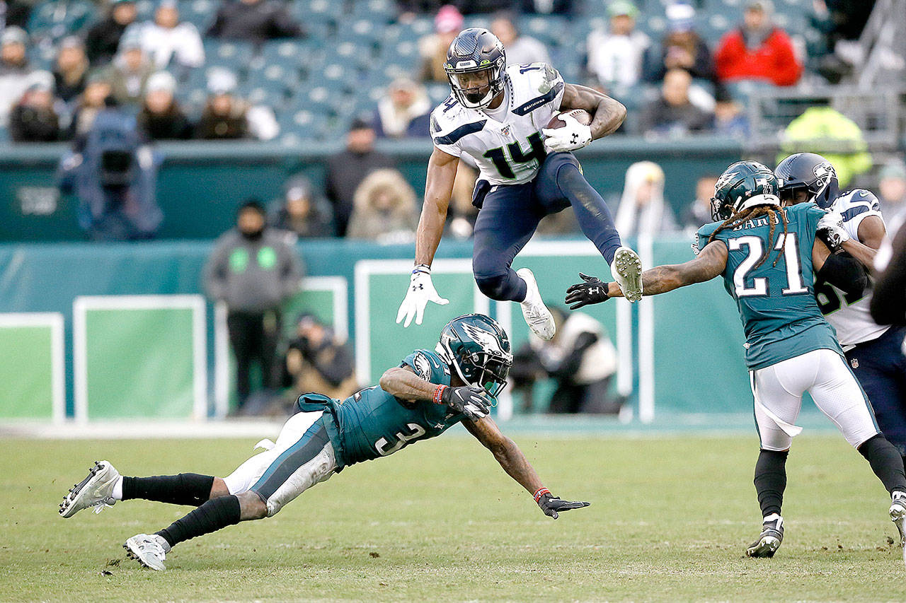 November 24, 2019: Seattle Seahawks wide receiver D.K. Metcalf (14) in  action during the NFL game