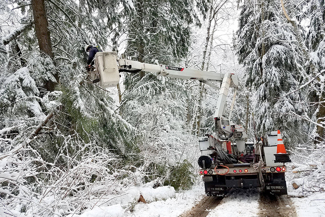 Snow, ice cause multiple car problems, power outages