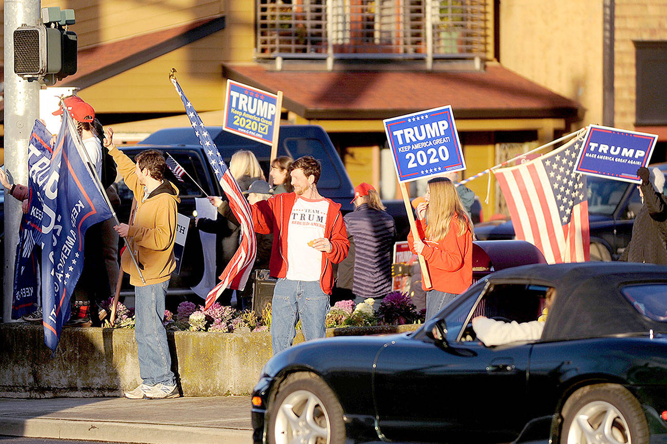 Trump supporters rally in Sequim