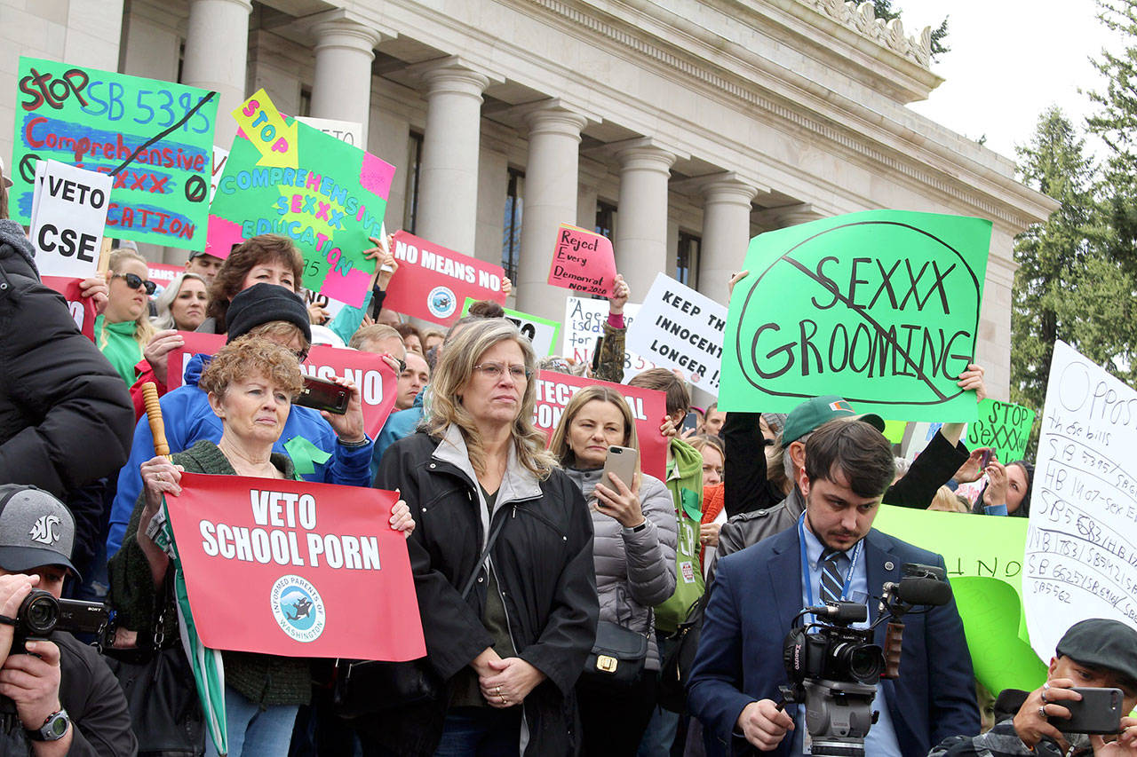 Protesters Urge Governor To Veto Sex Education Legislation Peninsula Daily News