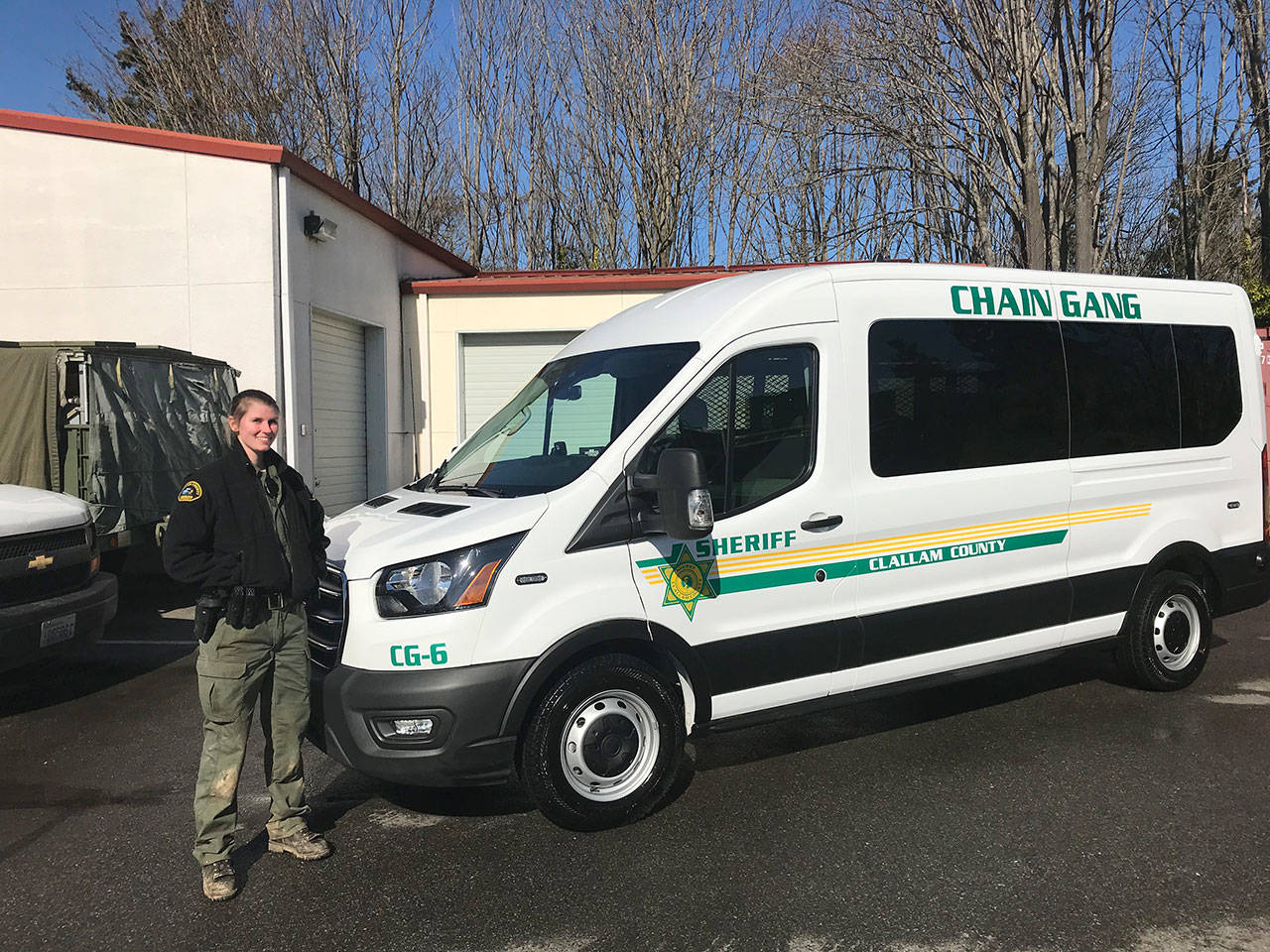 Clallam County Sheriff’s Office                                Deputy Ella Mildon will lead the Clallam County Sheriff’s Office’s first all-female chain gang.                                Deputy Ella Mildon will lead the Clallam County Sheriff’s Office’s first all-female chain gang. (Clallam County Sheriff’s Office)