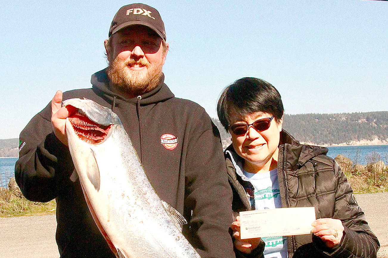 SALMON DERBY: Despite the chop, it was ‘fish on’