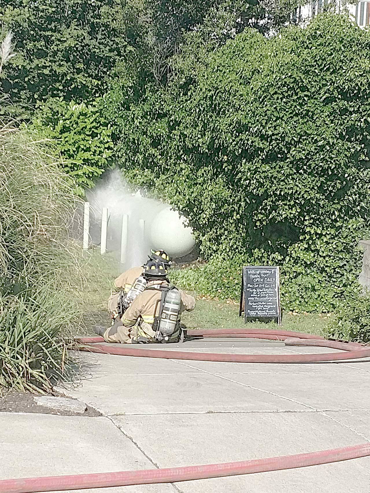 East Jefferson Fire-Rescue firefighters cooled a propane tank that was venting into the air until a maintenance company could fix the problem.