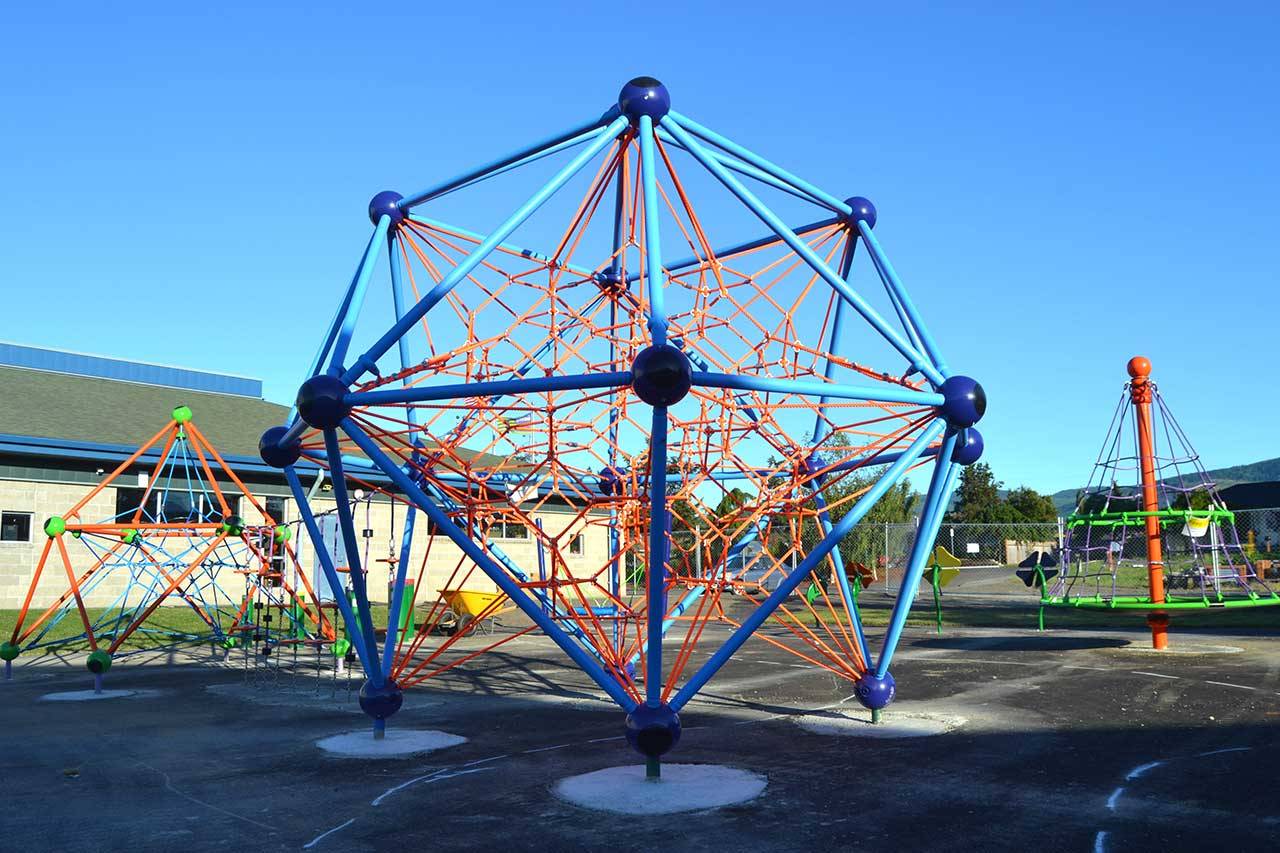 A new playground at the Sequim unit of the Boys & Girls Clubs of the Olympic Peninsula is expected to be completed this summer. Fundraising continues for play structures, a basketball court and turf. (Matthew Nash/Olympic Peninsula News Group)