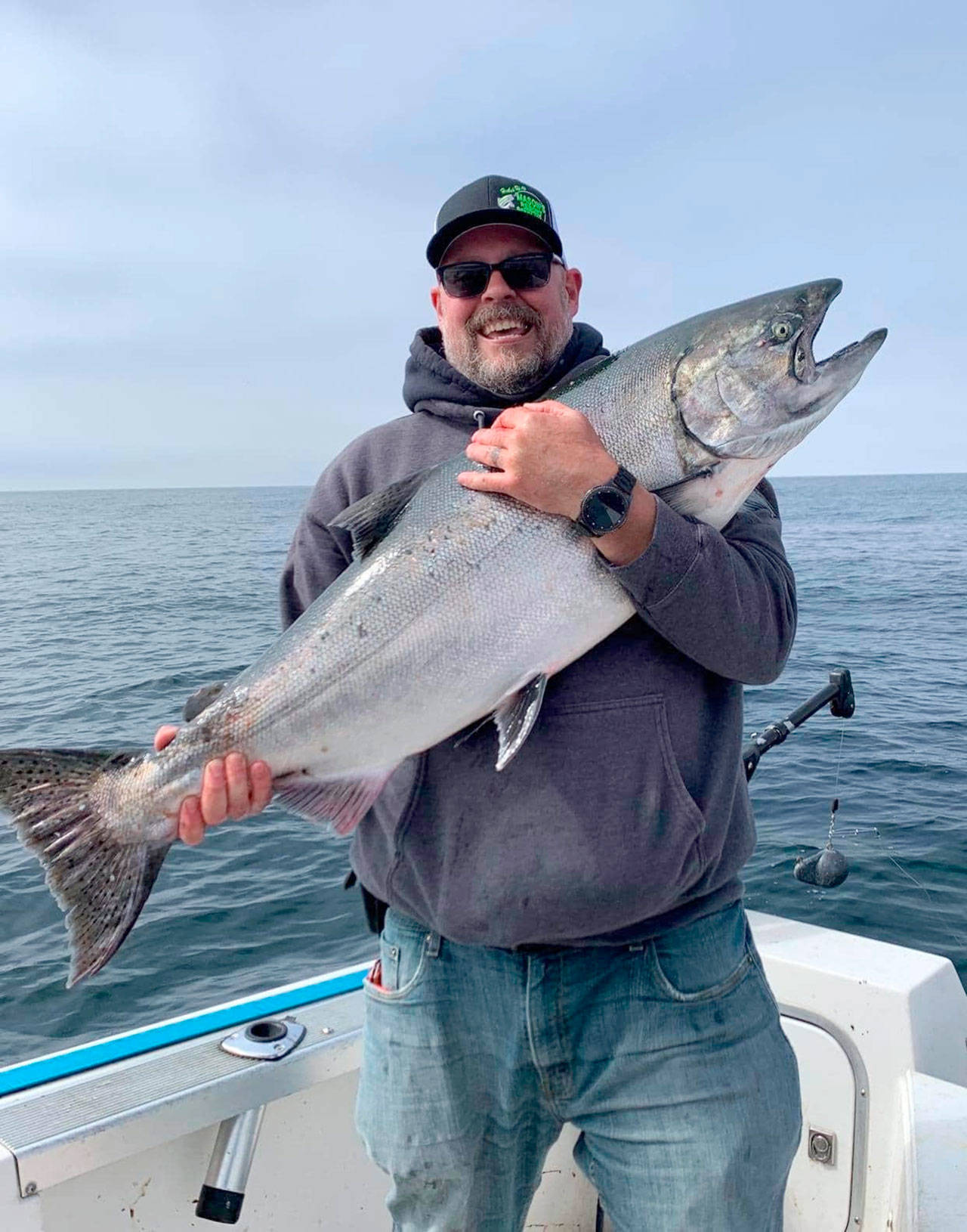 Arlington angler John Nunnally caught this king while fishing near Skagway off Neah Bay with his cousin Chad Huffman. The fish weighed in at 31.7 pounds at Mason’s Resort in Sekiu.