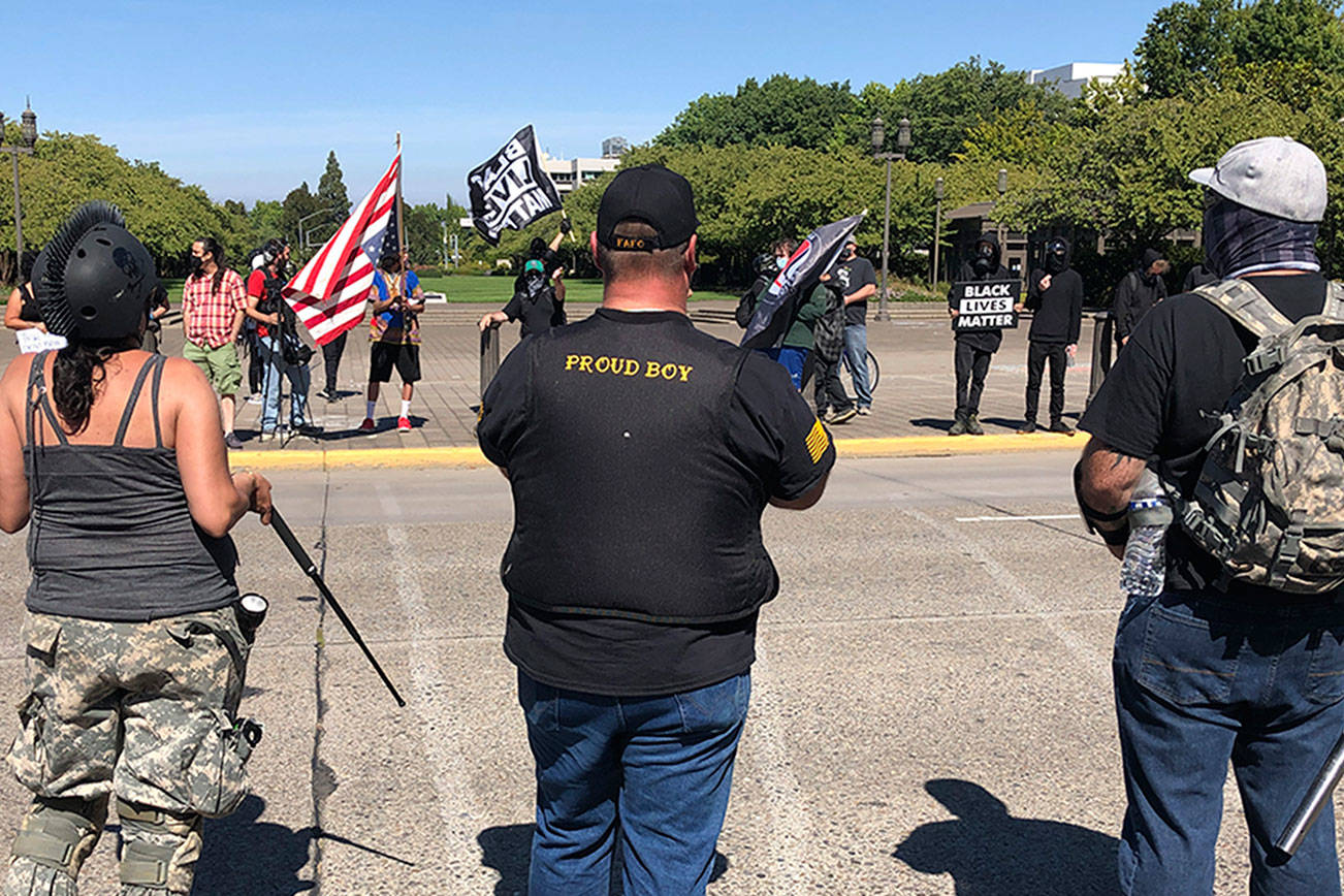 Trump supporters rally near Portland and state capitol