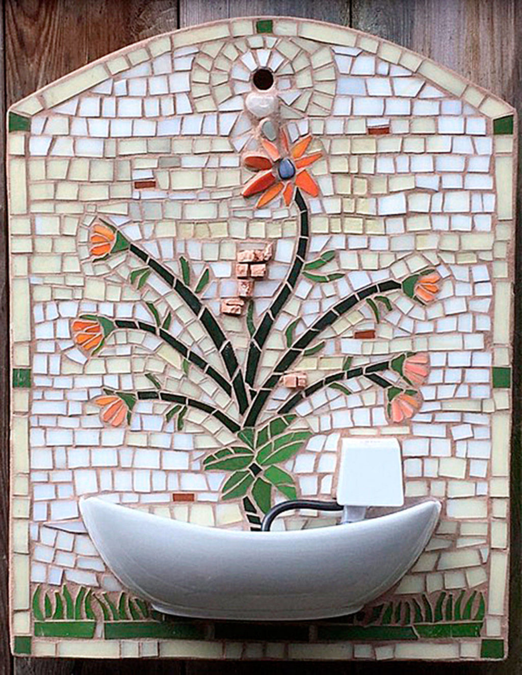 Modern Mosaics Highlighted At Northwind Arts Center Peninsula Daily News   22820300 Web1 WEB Fountain By Mark Brody 1024x1325 