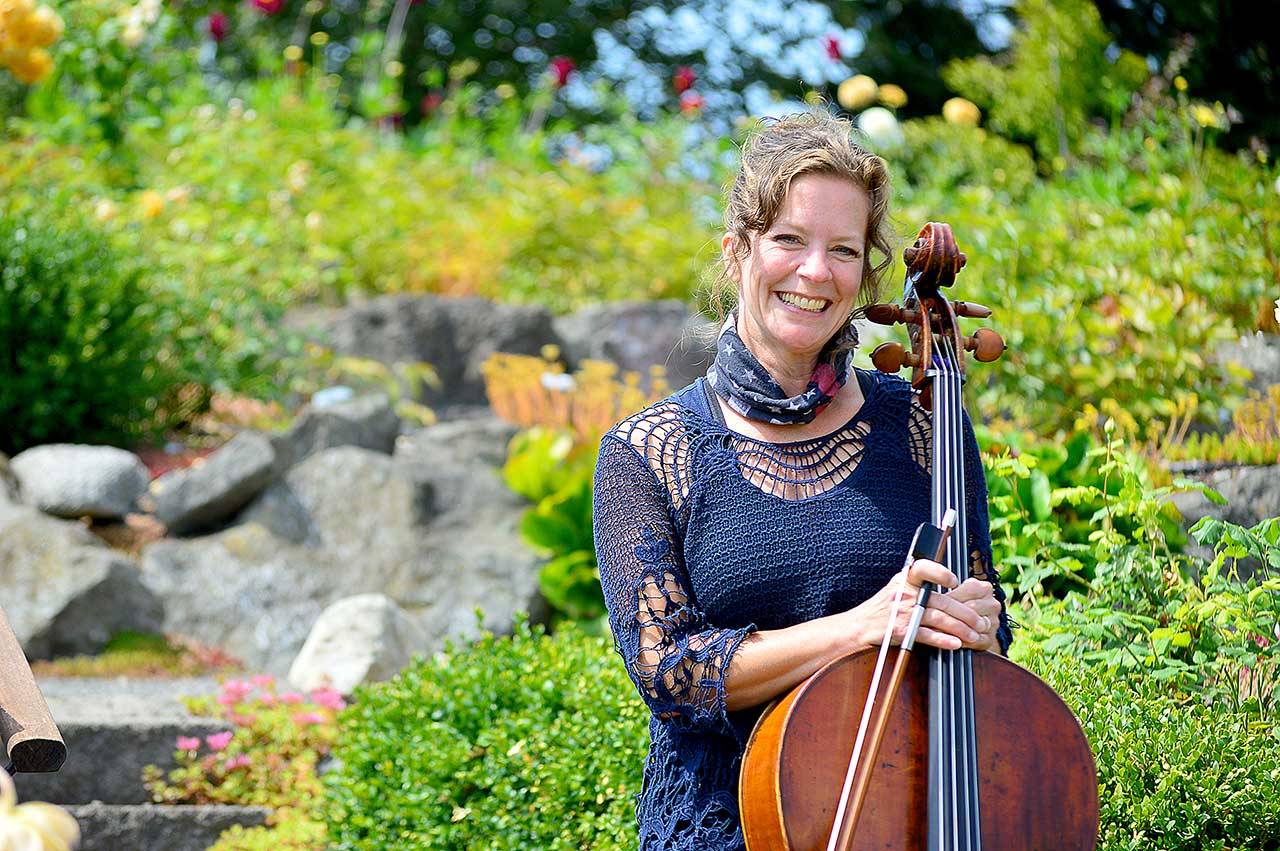 Cellist Traci Winters Tyson of the Port Angeles Symphony will perform in a special concert in early November. (Diane Urbani de la Paz/for Peninsula Daily News)